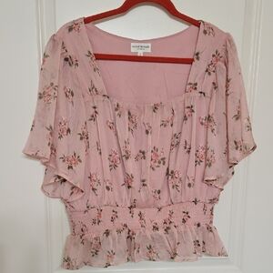 Sweet Dreams Floral Chiffon Blouse